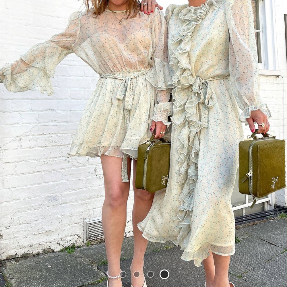 ASOS midi ruffle dress